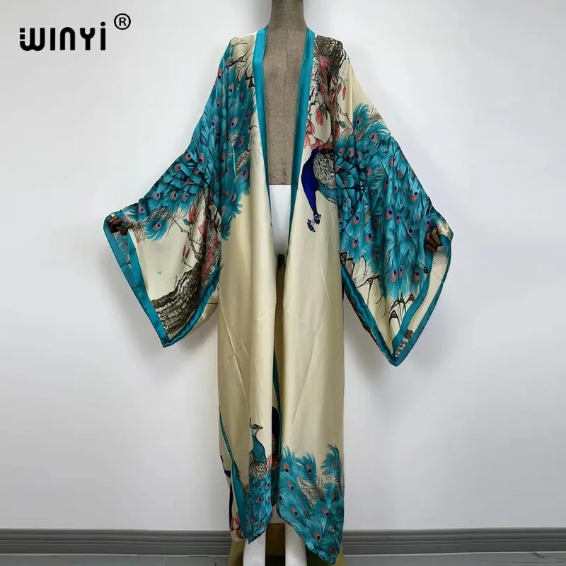 WINYI 2022 Gaun Kimono Kaftan  - Ethnic Gown ulasan dan harga