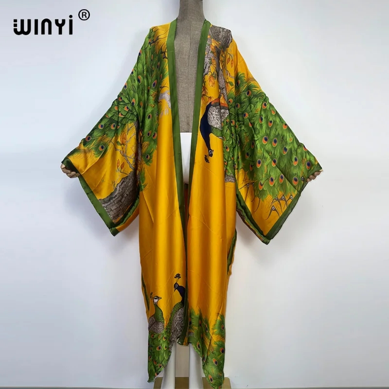 WINYI 2022 Gaun Kimono Kaftan  - Ethnic Gown ulasan dan harga