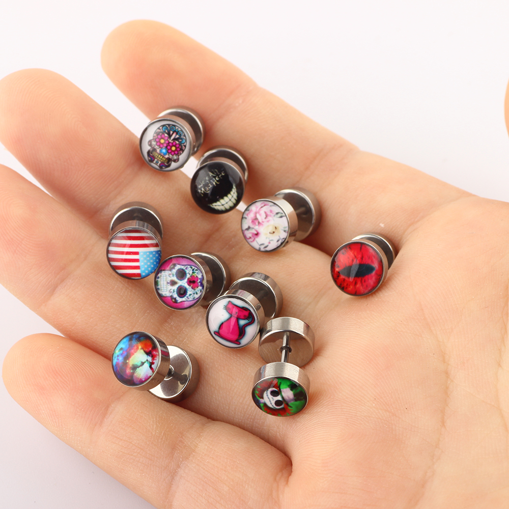 JUNLOWPY anting-anting Tragus  - Ethnic Fashion Logo ulasan dan harga