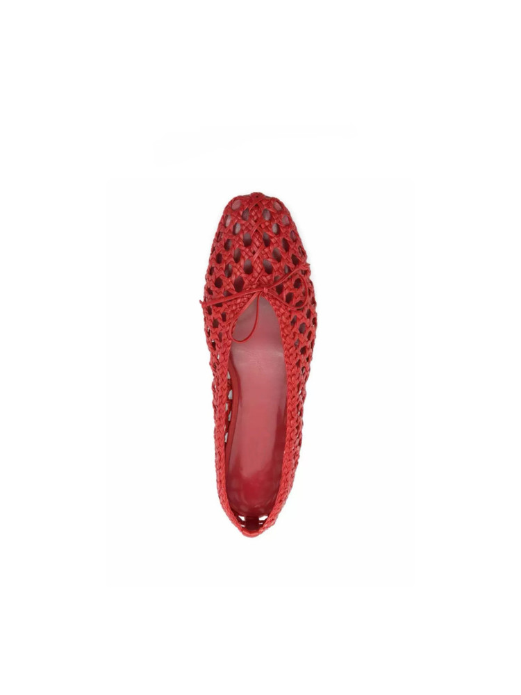 Sepatu Flat Wanita Merah Rajut - Ethnic Style ulasan dan harga