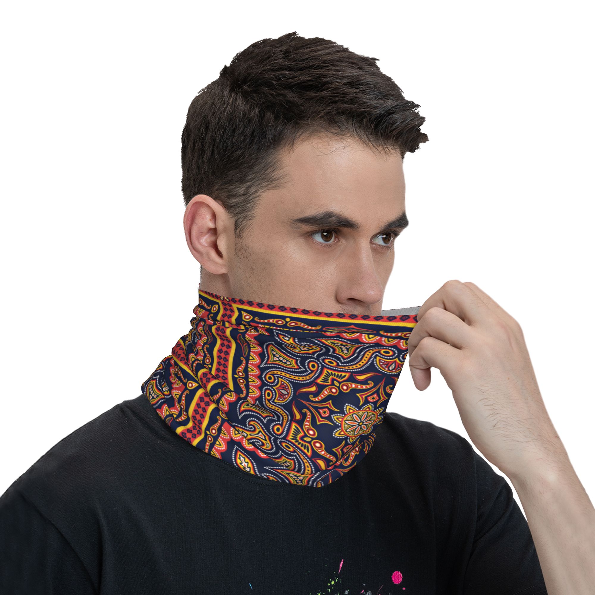 Penutup Leher Motif Etnik Trib - Ethnic Fashion Men ulasan dan harga